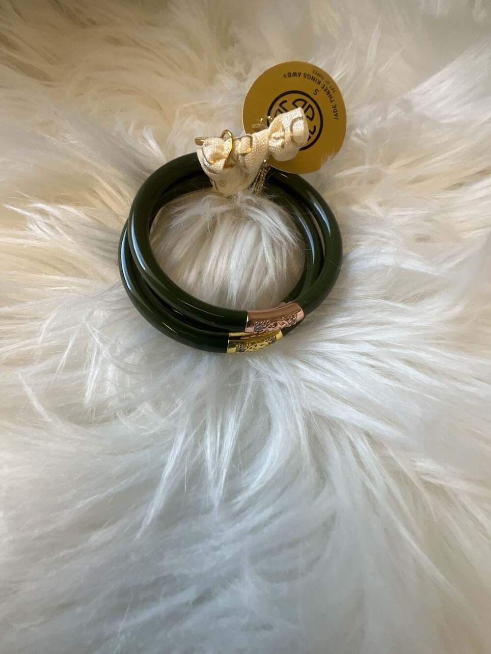 BuDhaGirl Jade Three Kings All Weather Bangles AWB Size S Set of Three